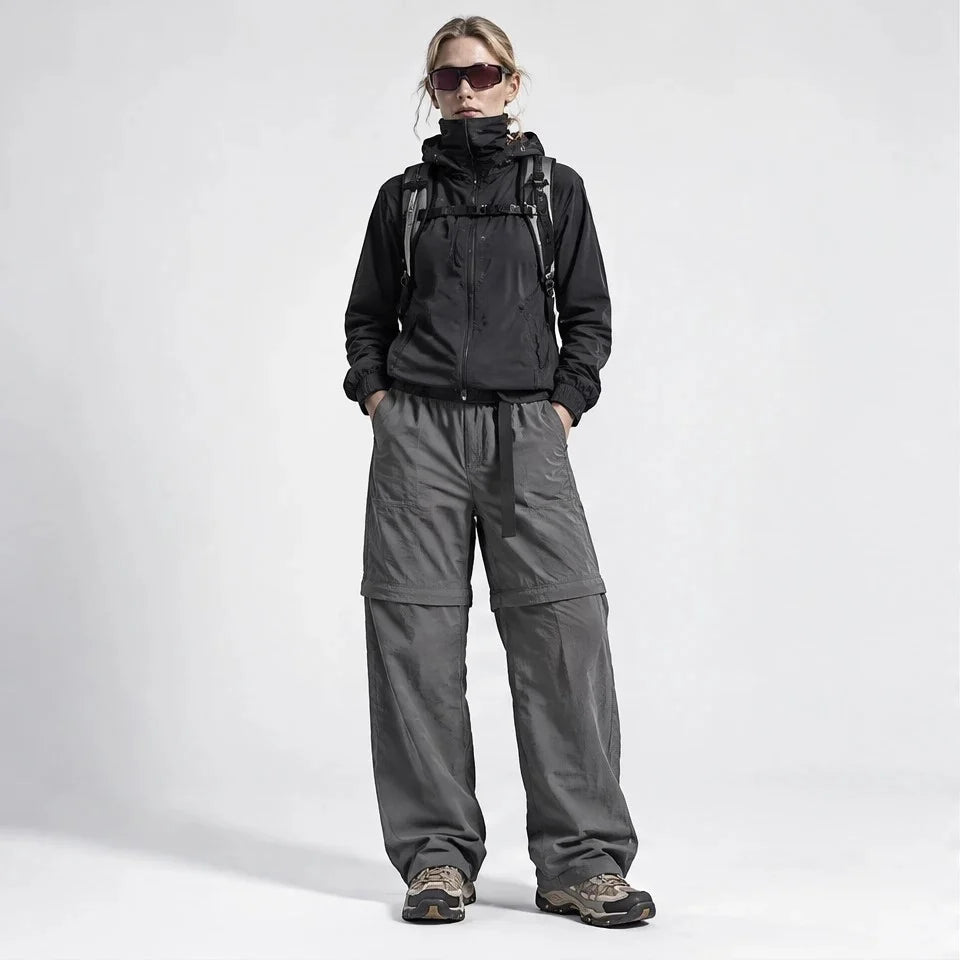 Hagg - Womens Quick-Dry Windproof & Relaxed Fit Waterproof Trousers - Dark Grey