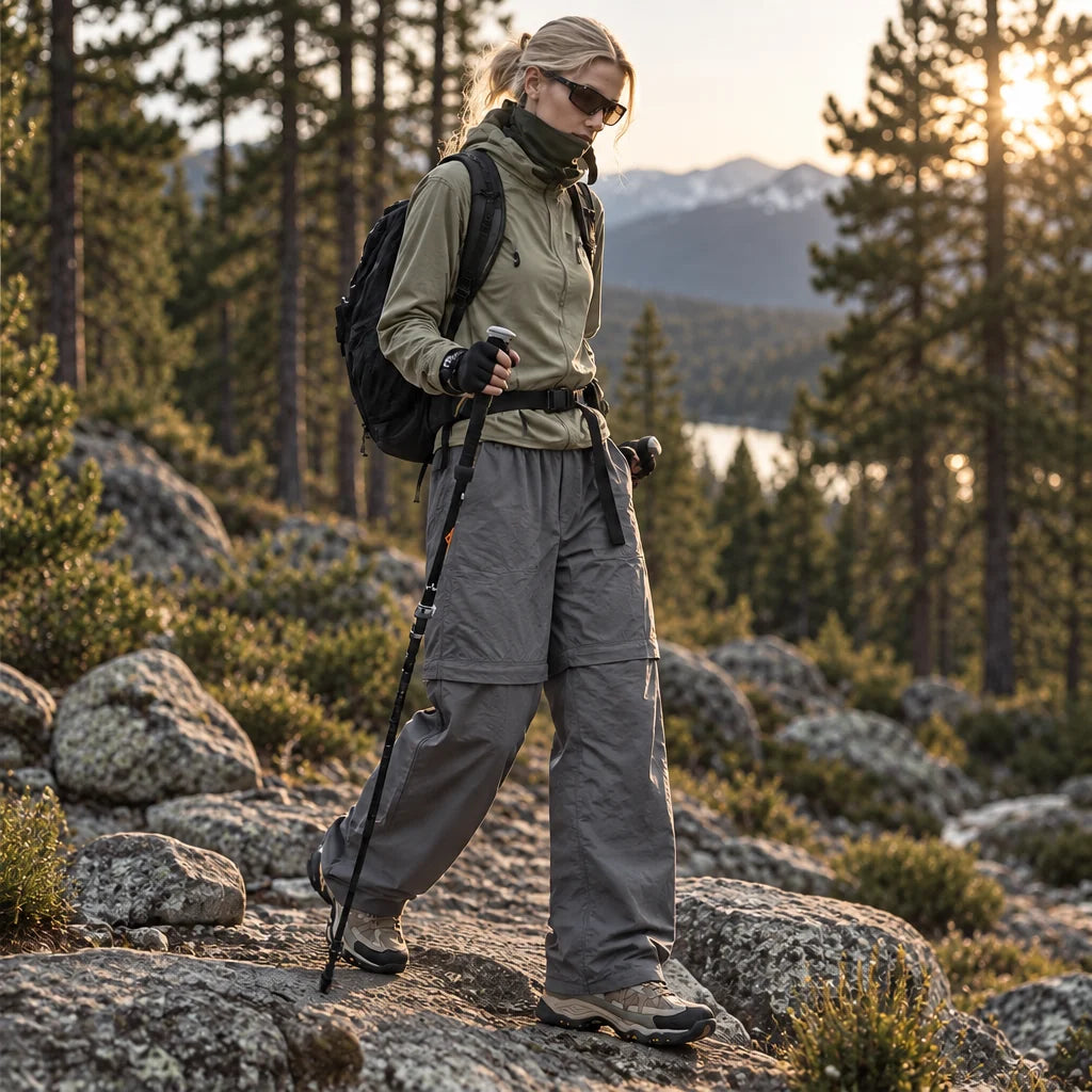 Hagg - Womens Quick-Dry Windproof & Relaxed Fit Waterproof Trousers - Dark Grey