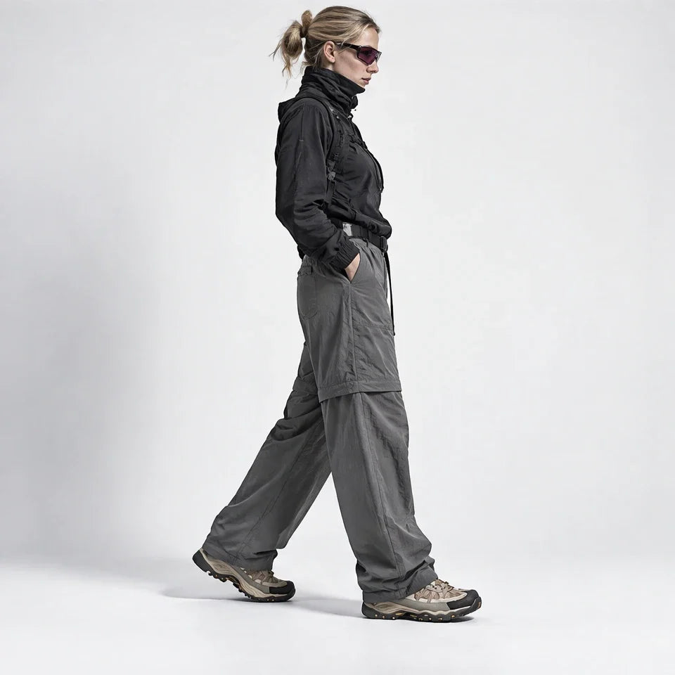 Hagg - Womens Quick-Dry Windproof & Relaxed Fit Waterproof Trousers - Dark Grey