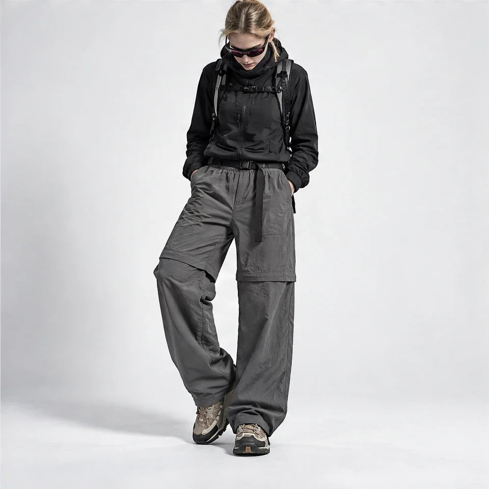 Hagg - Womens Quick-Dry Windproof & Relaxed Fit Waterproof Trousers - Dark Grey