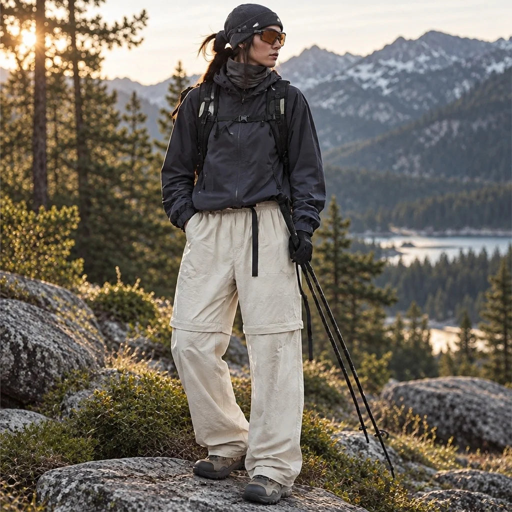 Hagg - Womens Quick-Dry Windproof & Relaxed Fit Waterproof Trousers - Khaki