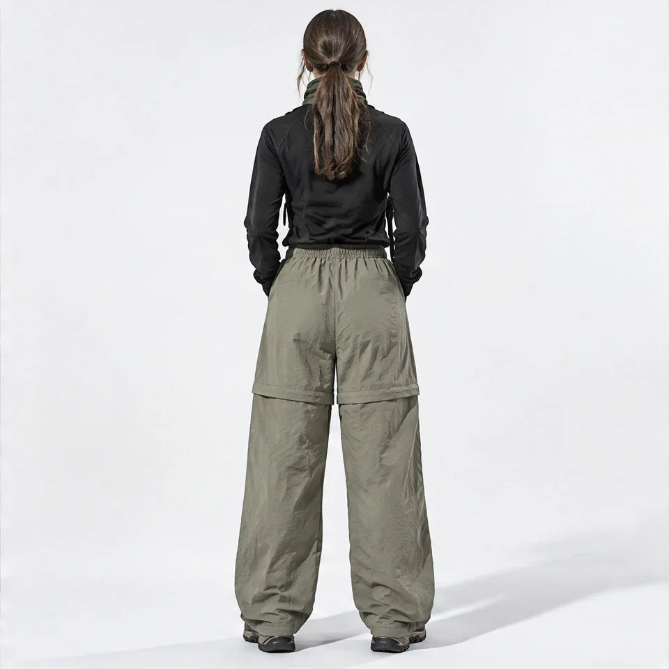 Hagg - Womens Quick-Dry Windproof & Relaxed Fit Waterproof Trousers - Light Army Green