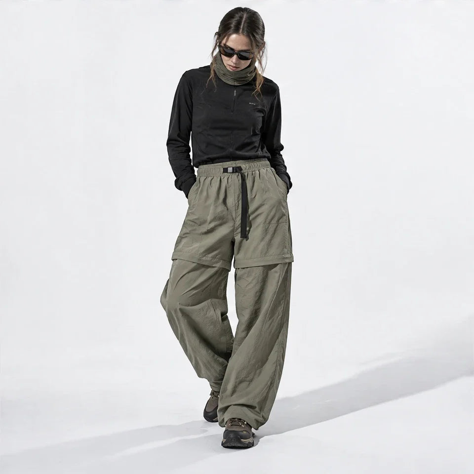 Hagg - Womens Quick-Dry Windproof & Relaxed Fit Waterproof Trousers - Light Army Green