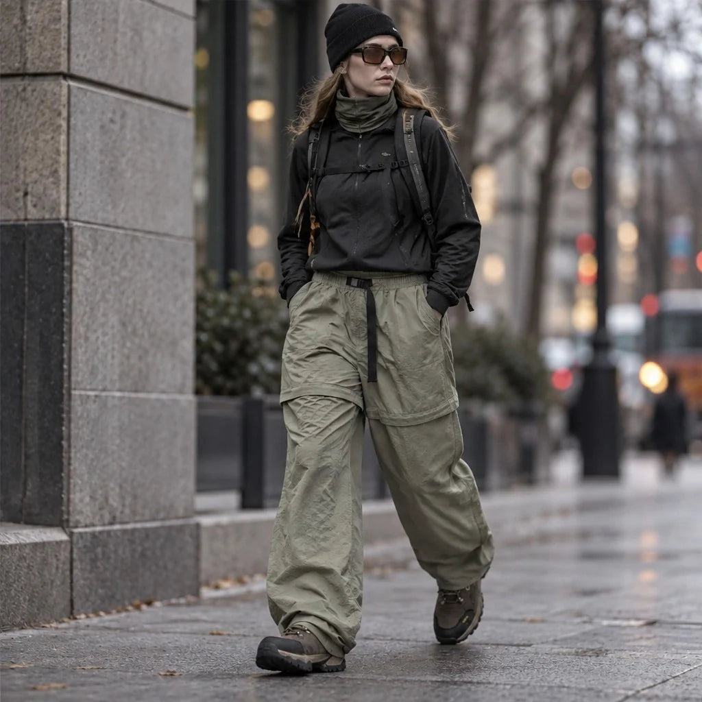 Hagg - Womens Quick-Dry Windproof & Relaxed Fit Waterproof Trousers - Light Army Green