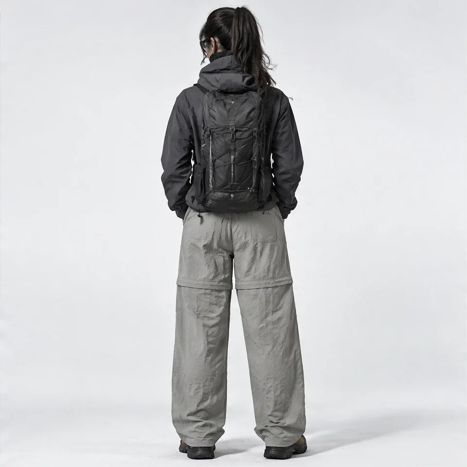 Hagg - Womens Quick-Dry Windproof & Relaxed Fit Waterproof Trousers - Light Grey
