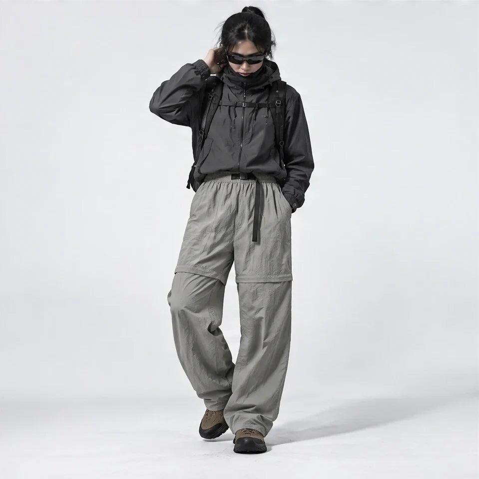 Hagg - Womens Quick-Dry Windproof & Relaxed Fit Waterproof Trousers - Light Grey