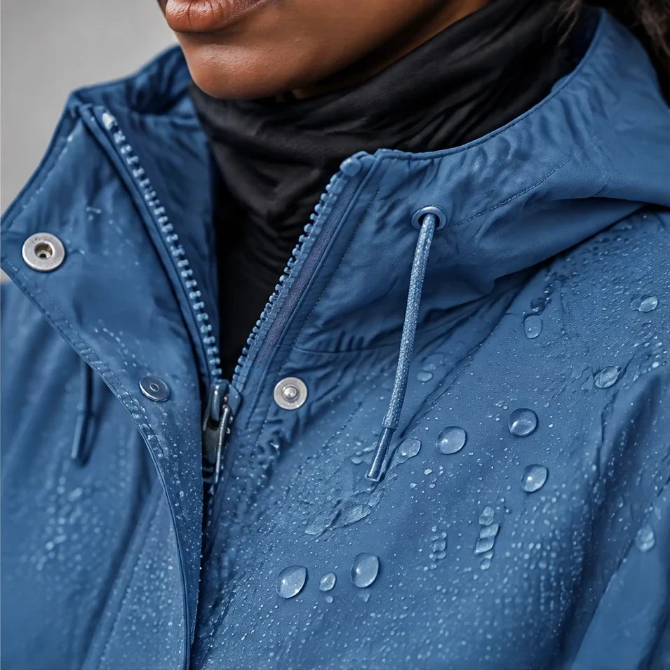 Wisp - Womens Windproof Breathable & Hooded Waterproof Coat - Blue
