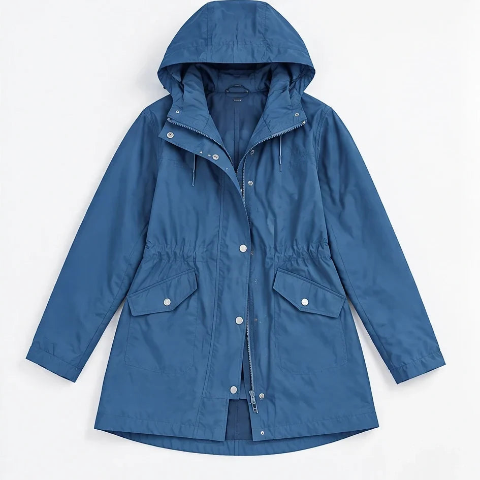 Wisp - Womens Windproof Breathable & Hooded Waterproof Coat - Blue