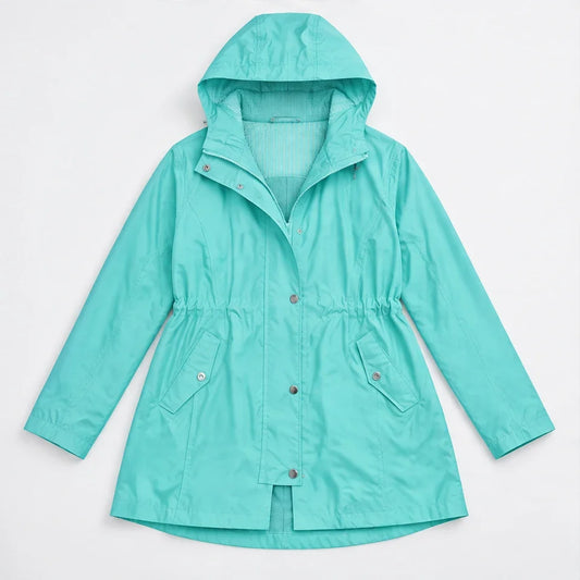 Wisp - Womens Windproof Breathable & Hooded Waterproof Coat - Light Blue
