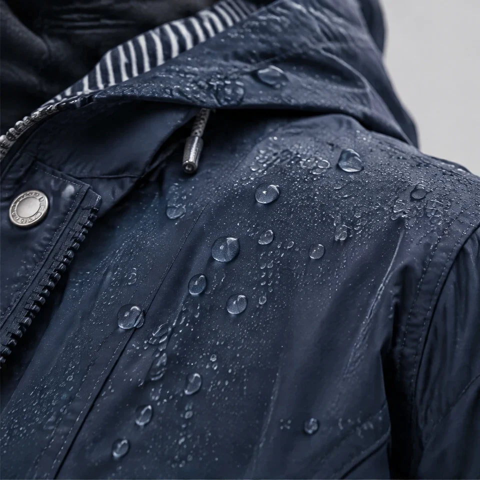 Wisp - Womens Windproof Breathable & Hooded Waterproof Coat - Navy Blue