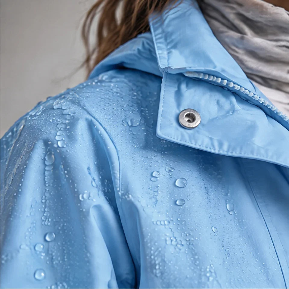 Wisp - Womens Windproof Breathable & Hooded Waterproof Coat - Sky Blue