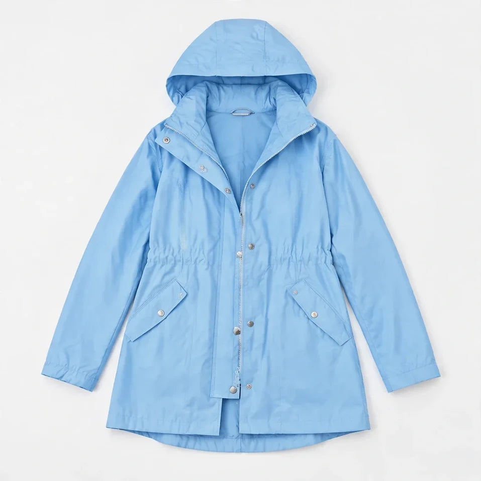 Wisp - Womens Windproof Breathable & Hooded Waterproof Coat - Sky Blue