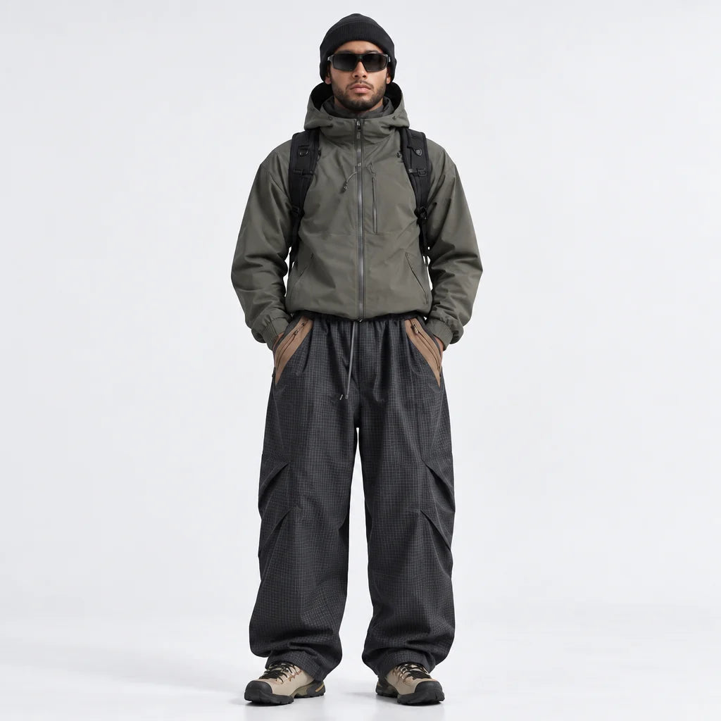 Slade - Unisex Water-Repellent & Quick-Dry Colour-Block Hiking Trousers - Dark Grey