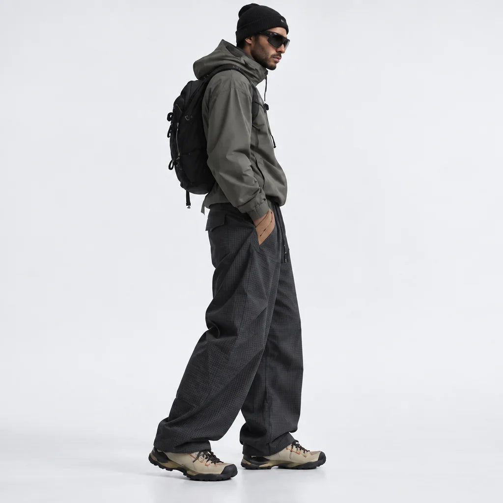 Slade - Unisex Water-Repellent & Quick-Dry Colour-Block Hiking Trousers - Dark Grey