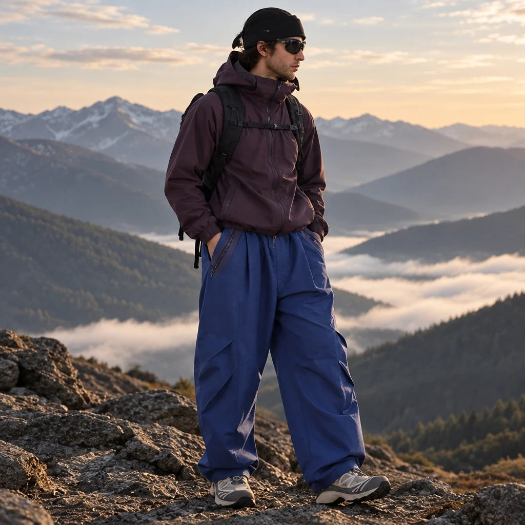 Slade - Unisex Water-Repellent & Quick-Dry Colour-Block Hiking Trousers - Electric Blue