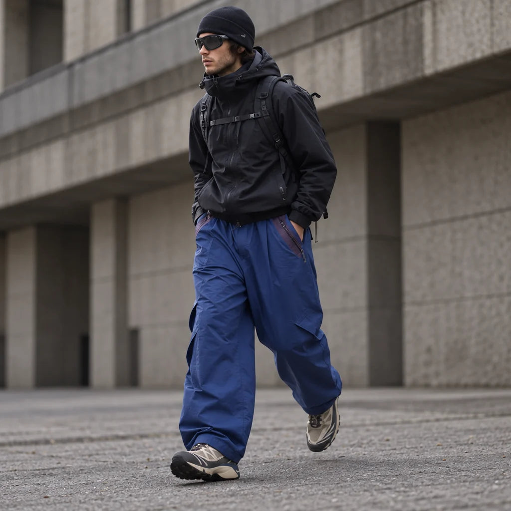 Slade - Unisex Water-Repellent & Quick-Dry Colour-Block Hiking Trousers - Electric Blue