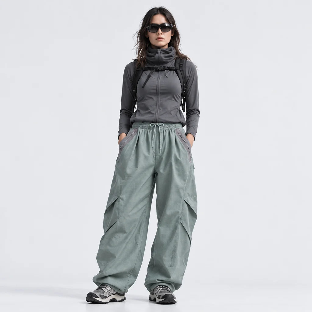 Slade - Unisex Water-Repellent & Quick-Dry Colour-Block Hiking Trousers - Green