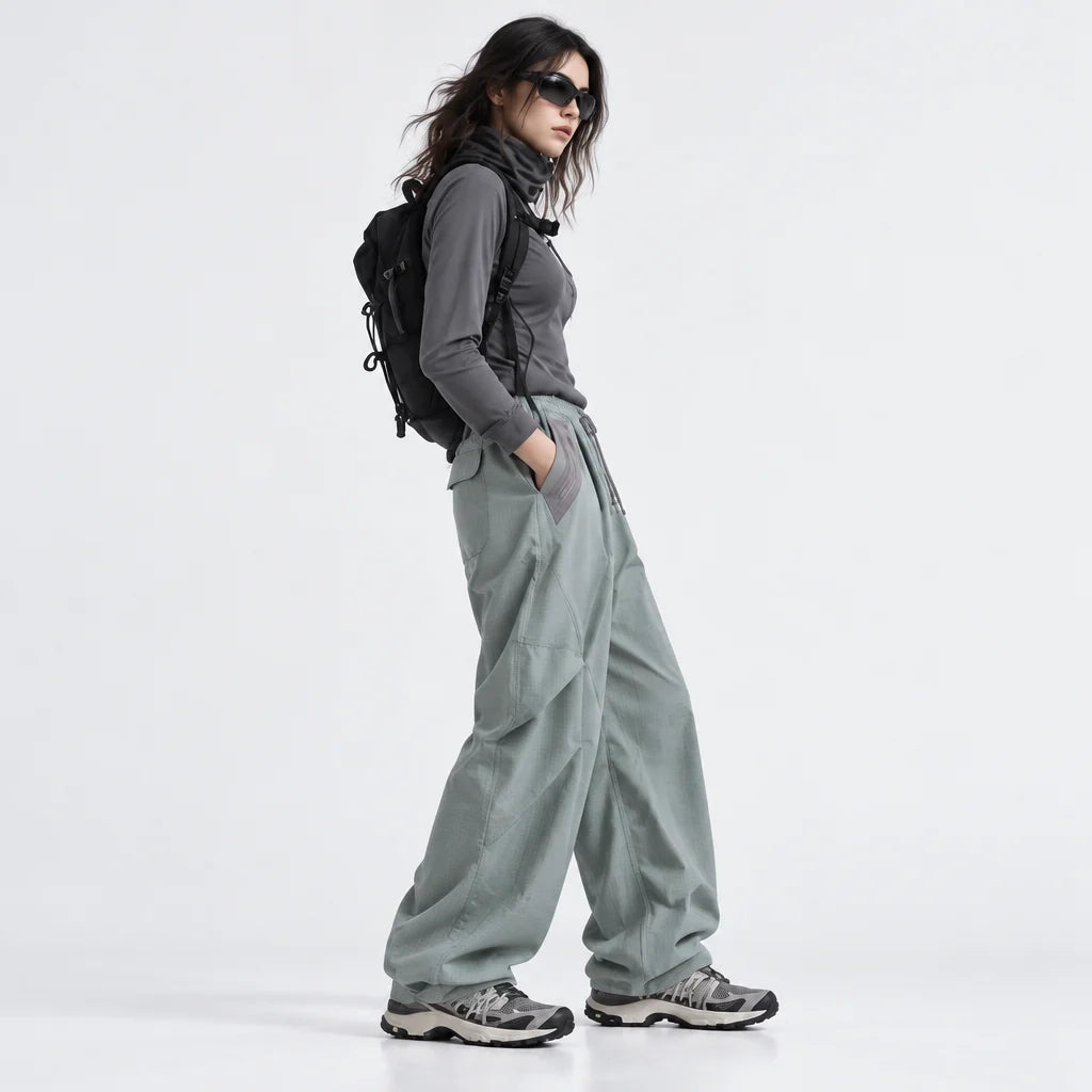 Slade - Unisex Water-Repellent & Quick-Dry Colour-Block Hiking Trousers - Green