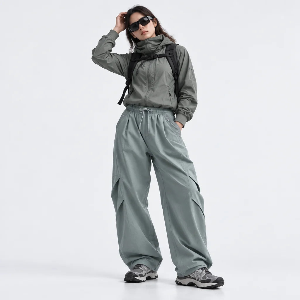 Slade - Unisex Water-Repellent & Quick-Dry Colour-Block Hiking Trousers - Green