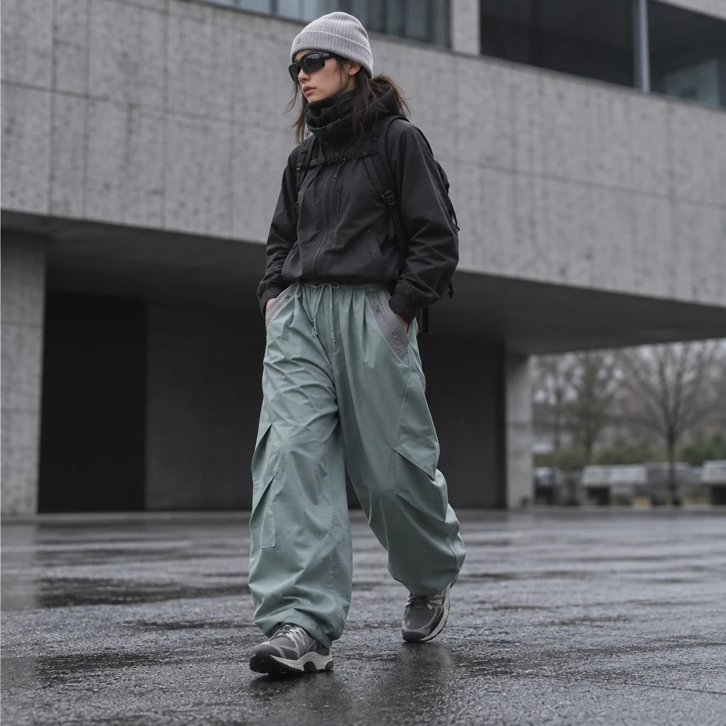 Slade - Unisex Water-Repellent & Quick-Dry Colour-Block Hiking Trousers - Green