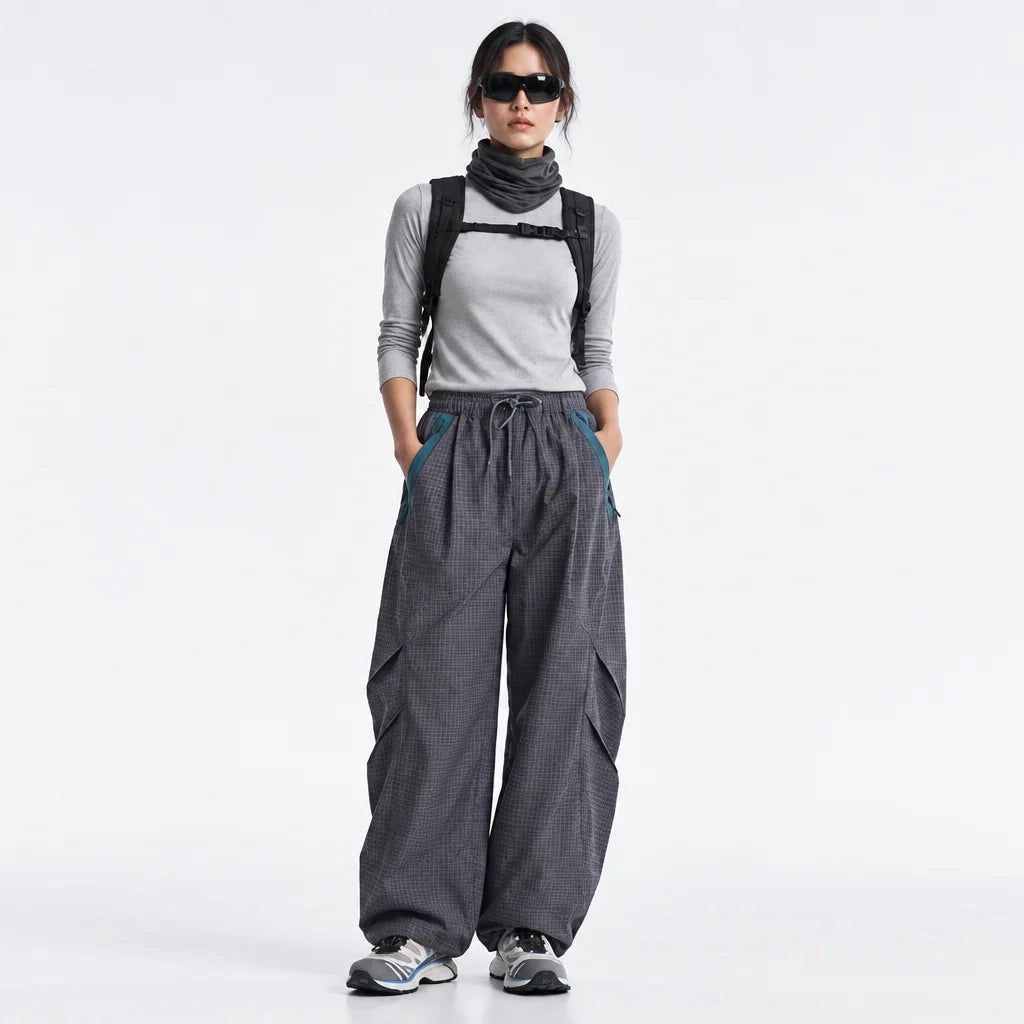 Slade - Unisex Water-Repellent & Quick-Dry Colour-Block Hiking Trousers - Ocean blue