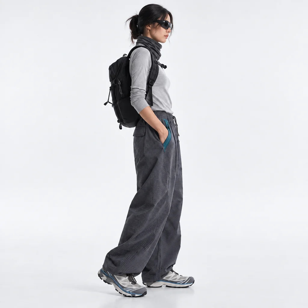 Slade - Unisex Water-Repellent & Quick-Dry Colour-Block Hiking Trousers - Ocean blue