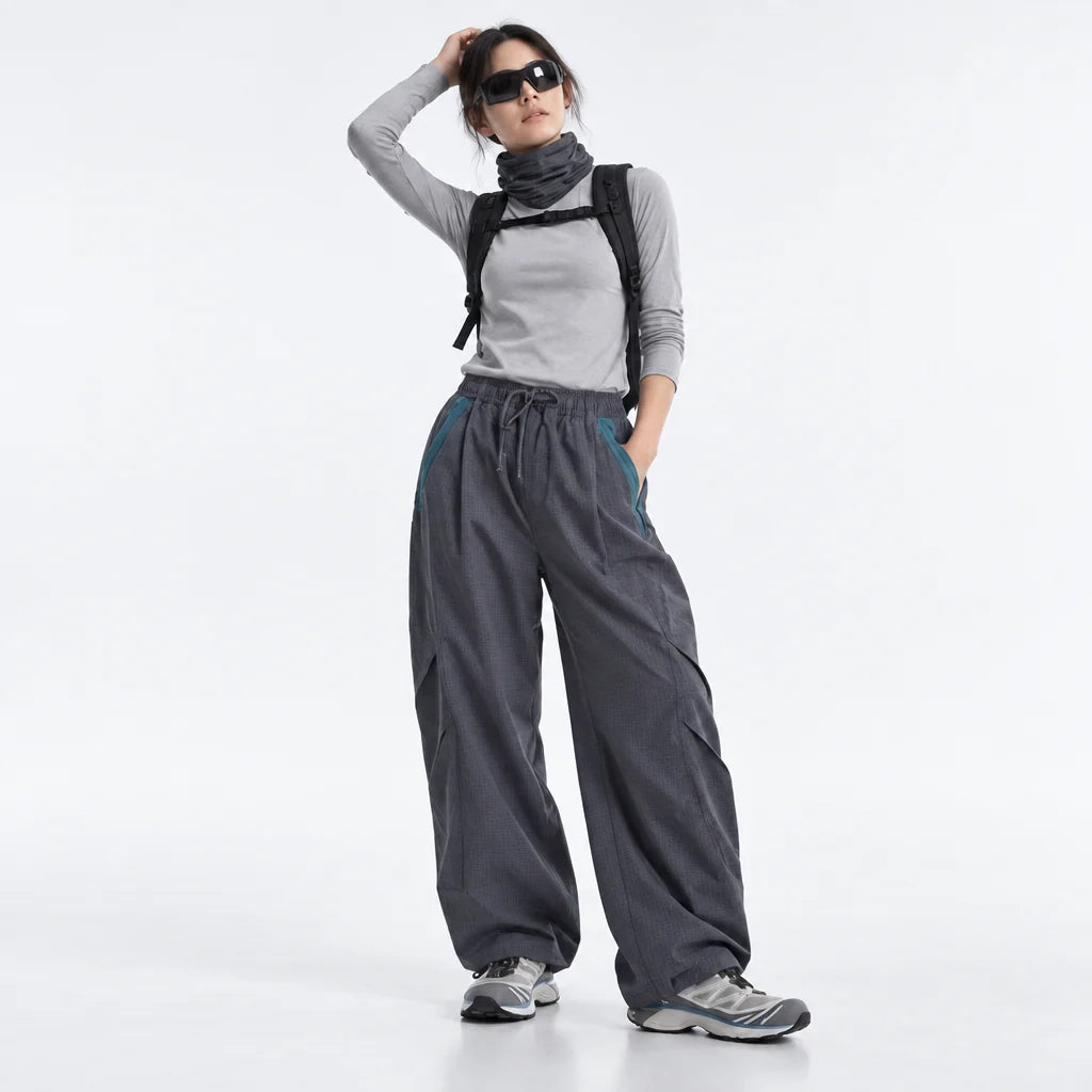 Slade - Unisex Water-Repellent & Quick-Dry Colour-Block Hiking Trousers - Ocean blue