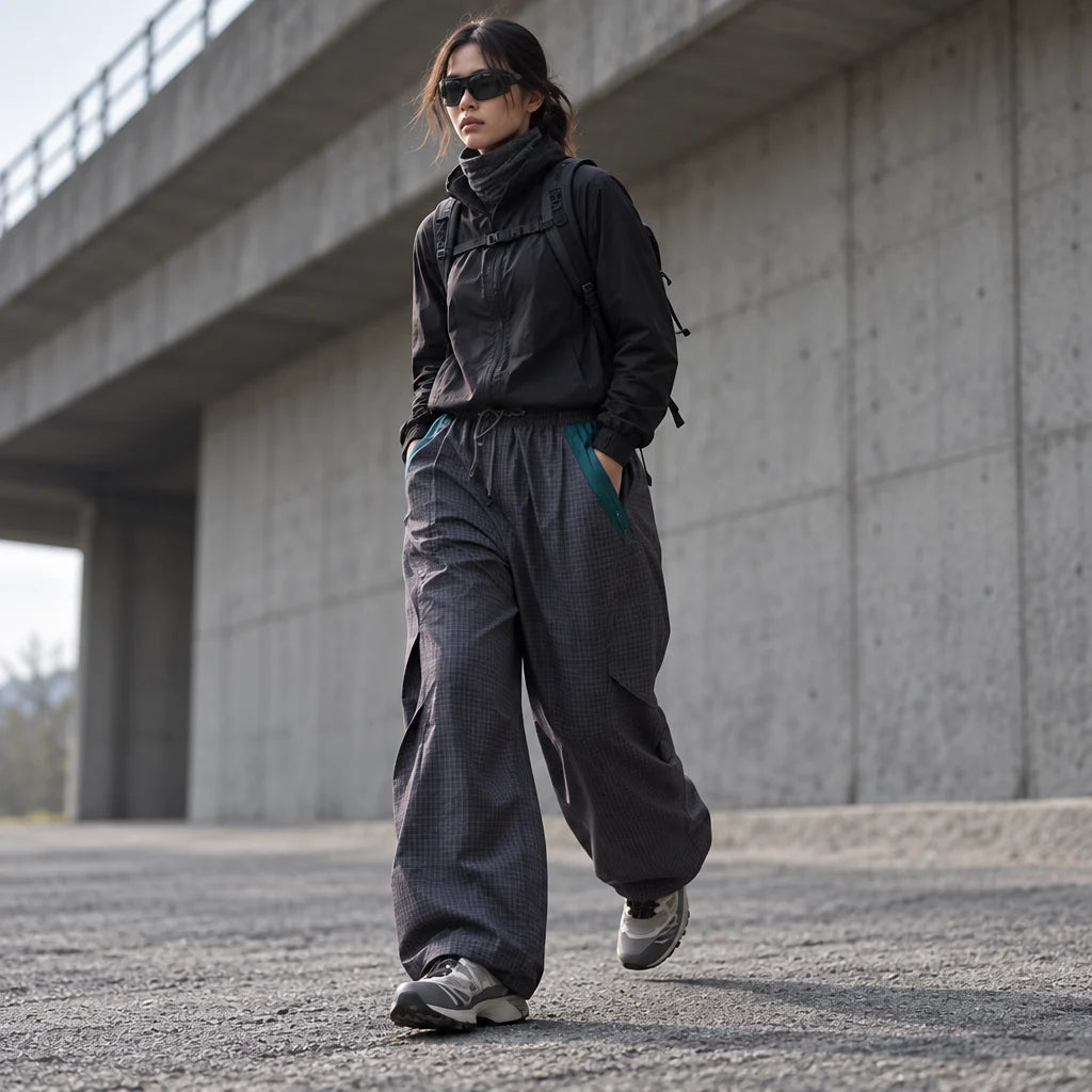 Slade - Unisex Water-Repellent & Quick-Dry Colour-Block Hiking Trousers - Ocean blue