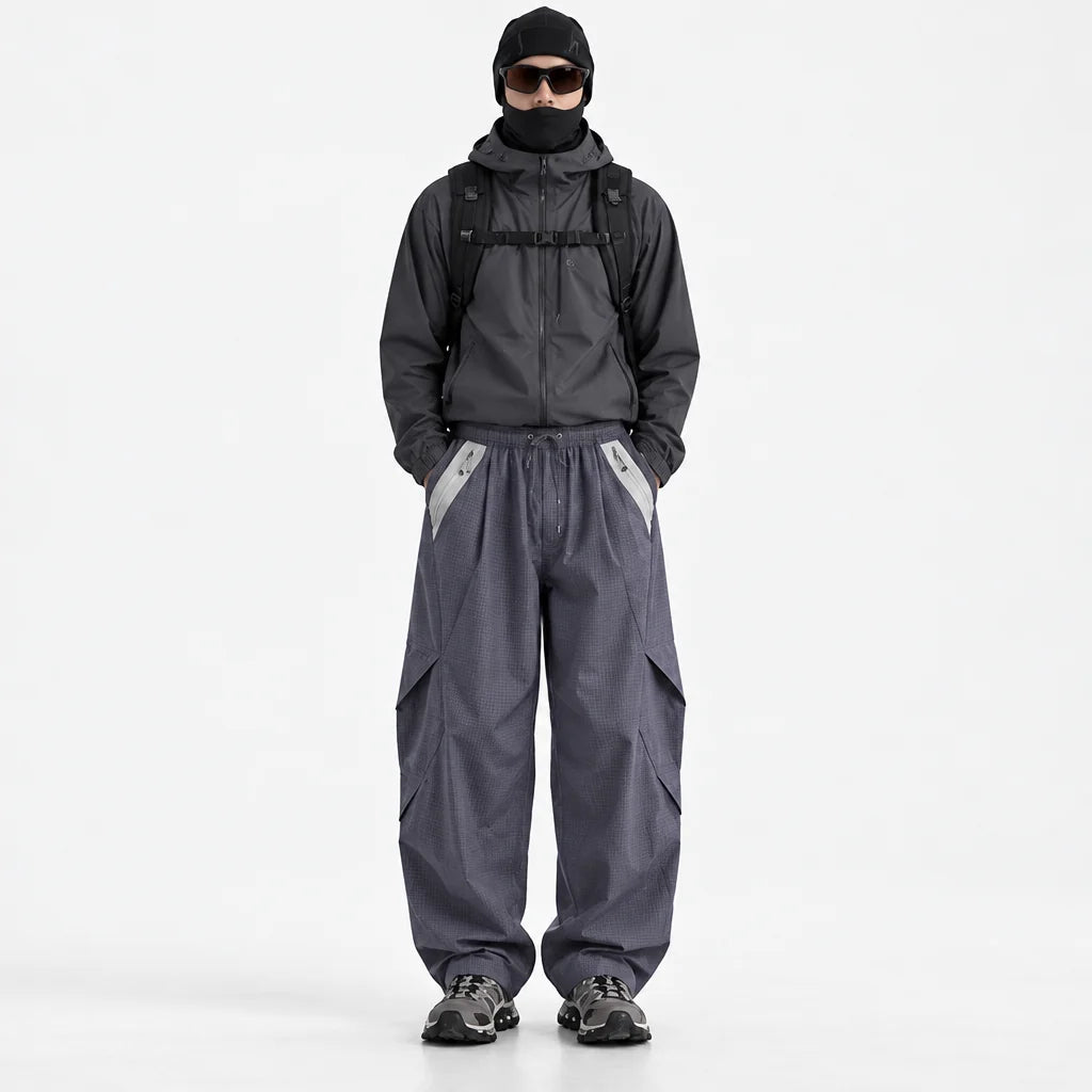 Slade - Unisex Water-Repellent & Quick-Dry Colour-Block Hiking Trousers - Purple