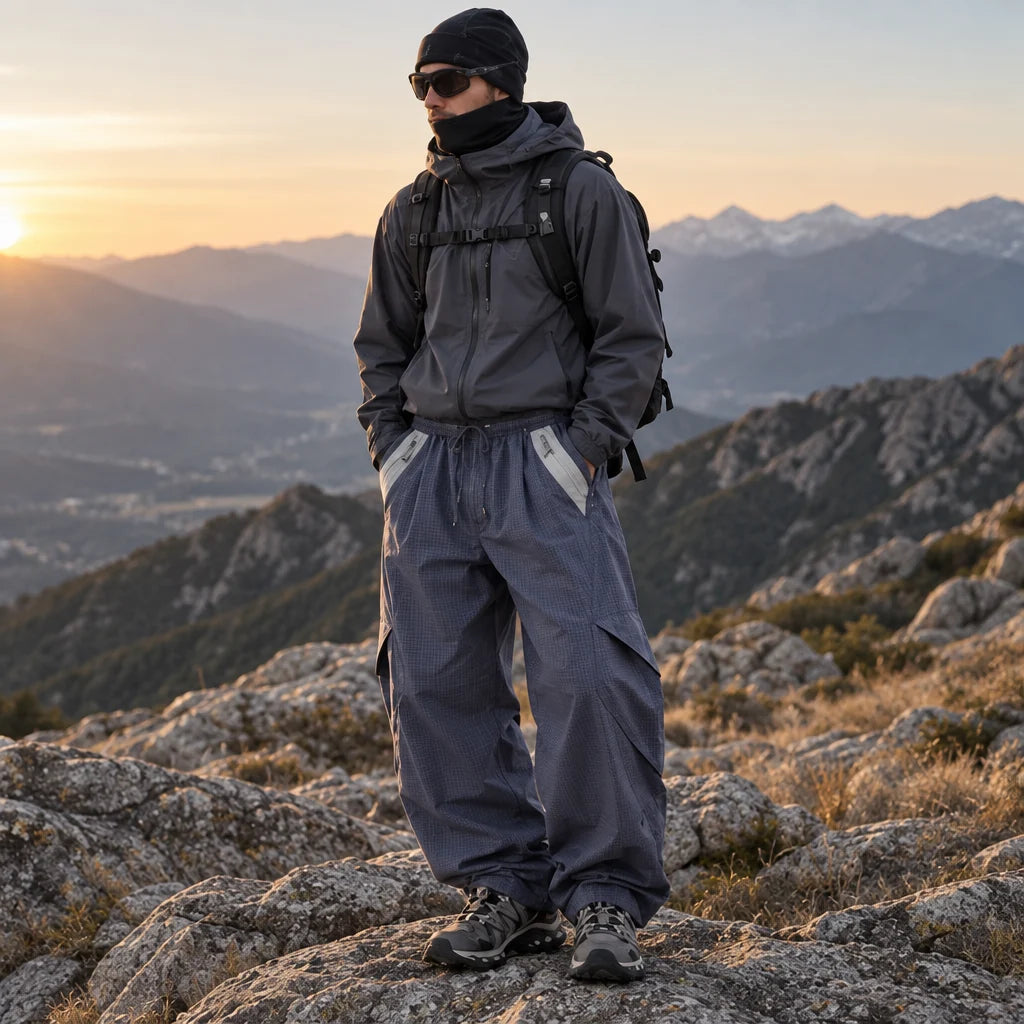 Slade - Unisex Water-Repellent & Quick-Dry Colour-Block Hiking Trousers - Purple