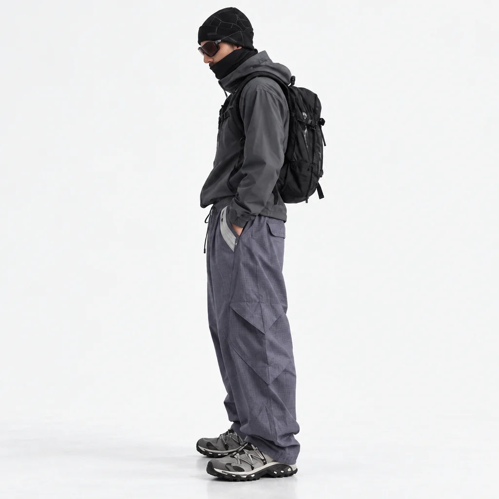 Slade - Unisex Water-Repellent & Quick-Dry Colour-Block Hiking Trousers - Purple