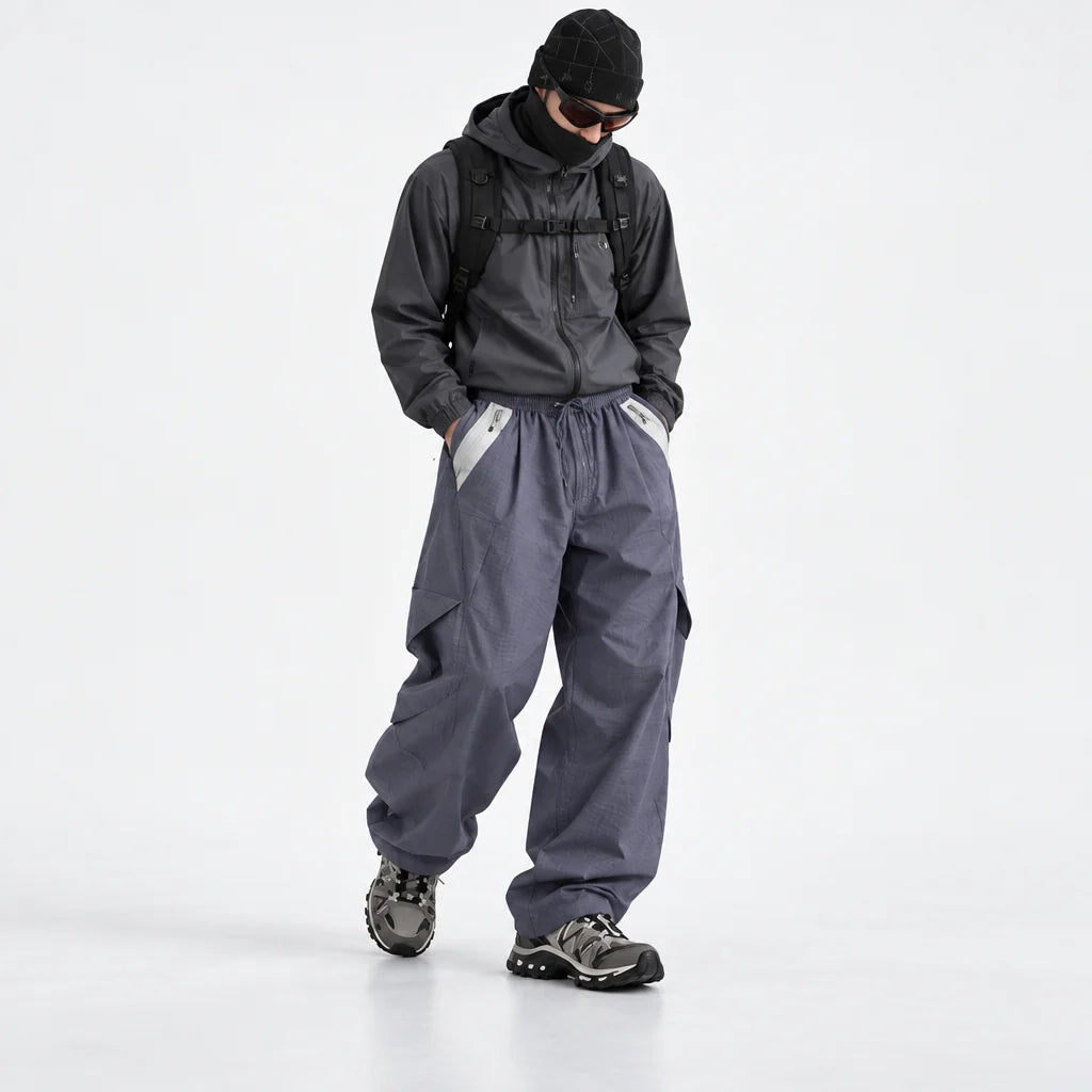Slade - Unisex Water-Repellent & Quick-Dry Colour-Block Hiking Trousers - Purple