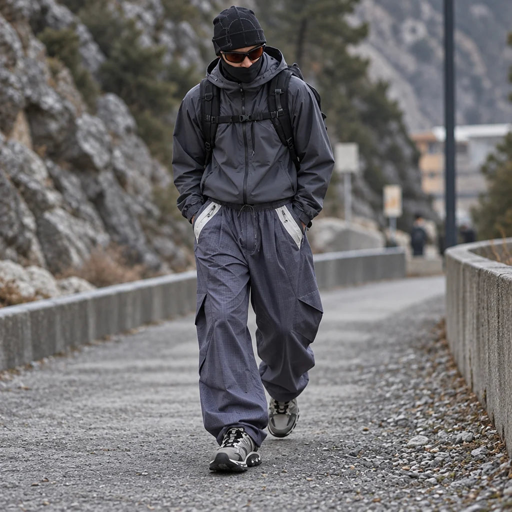 Slade - Unisex Water-Repellent & Quick-Dry Colour-Block Hiking Trousers - Purple