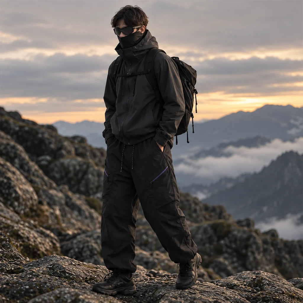 Knoll - Unisex Water-Repellent & Quick-Dry Hiking Trousers - Black