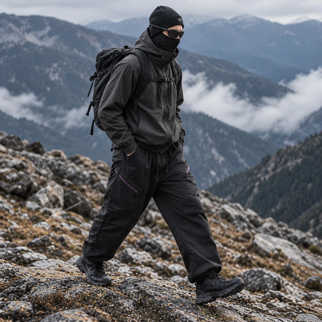 Knoll - Unisex Water-Repellent & Quick-Dry Hiking Trousers - Black