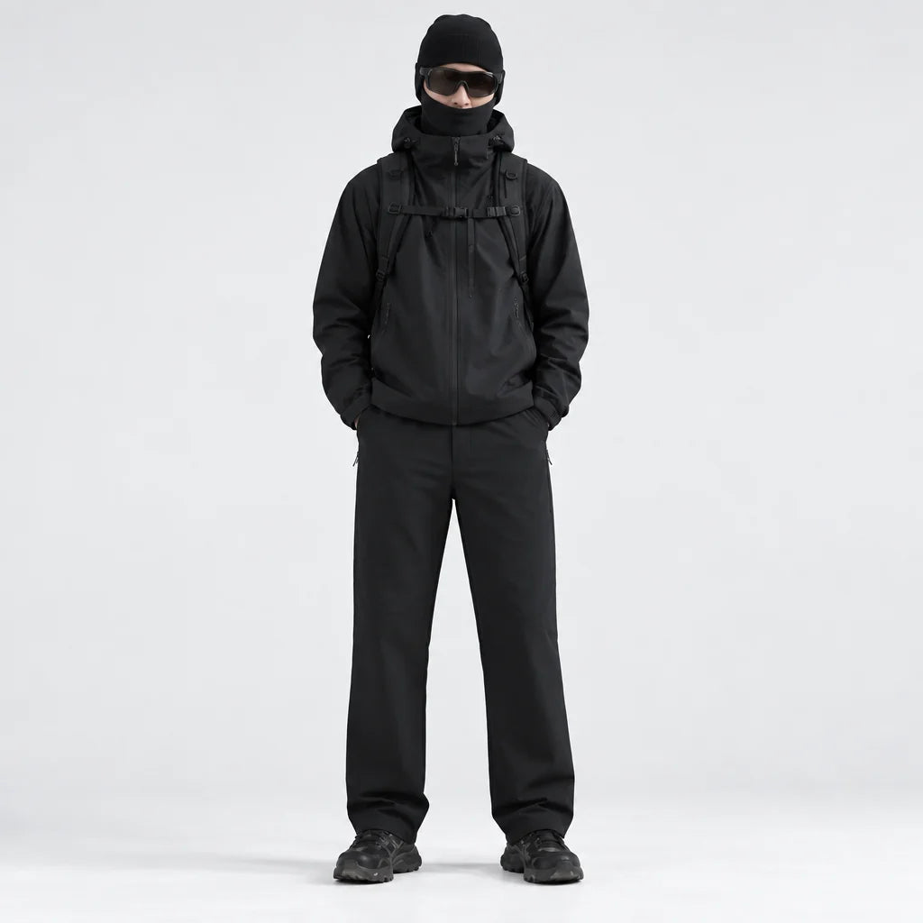 Wold - Unisex Water-Repellent & Quick-Dry Wrinkle-Free Walking Trousers - Black