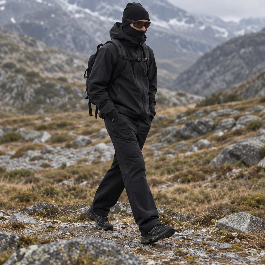 Wold - Unisex Water-Repellent & Quick-Dry Wrinkle-Free Walking Trousers - Black