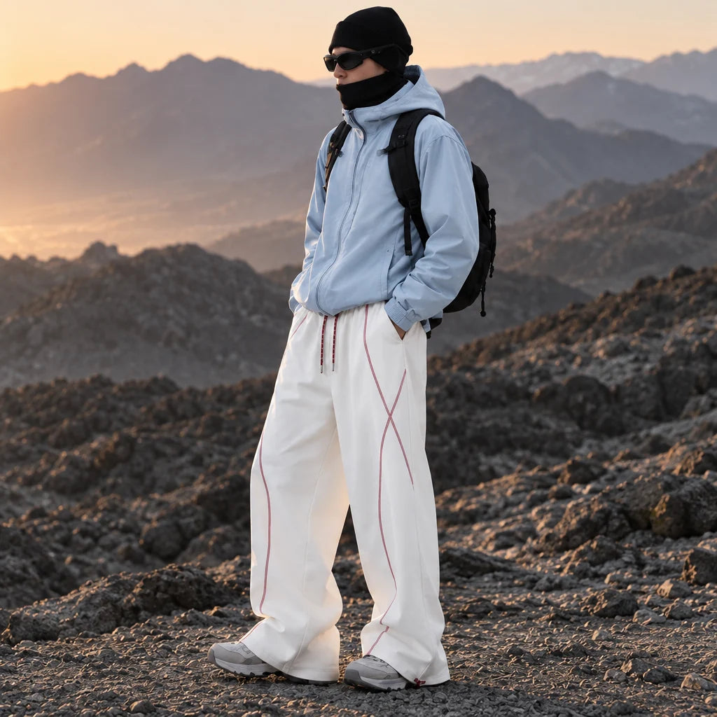 Chase - Unisex Water-Repellent & Quick-Dry Straight-Leg Walking Trousers - White