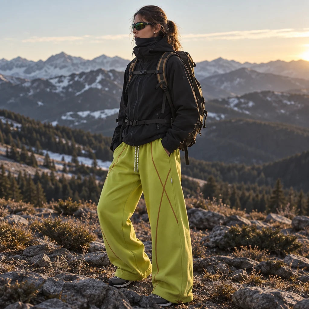 Chase - Unisex Water-Repellent & Quick-Dry Straight-Leg Walking Trousers - Yellow Green
