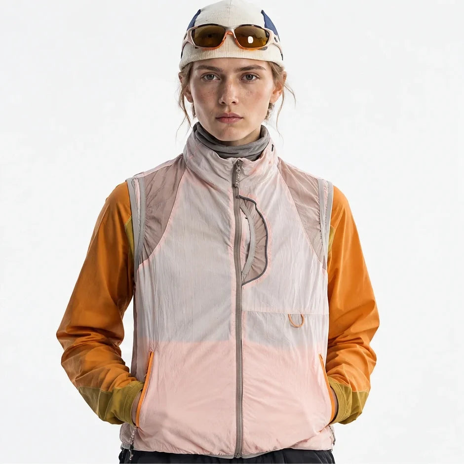 Sike - Unisex Lightweight Quick-Dry Hooded Running Vest - Beige