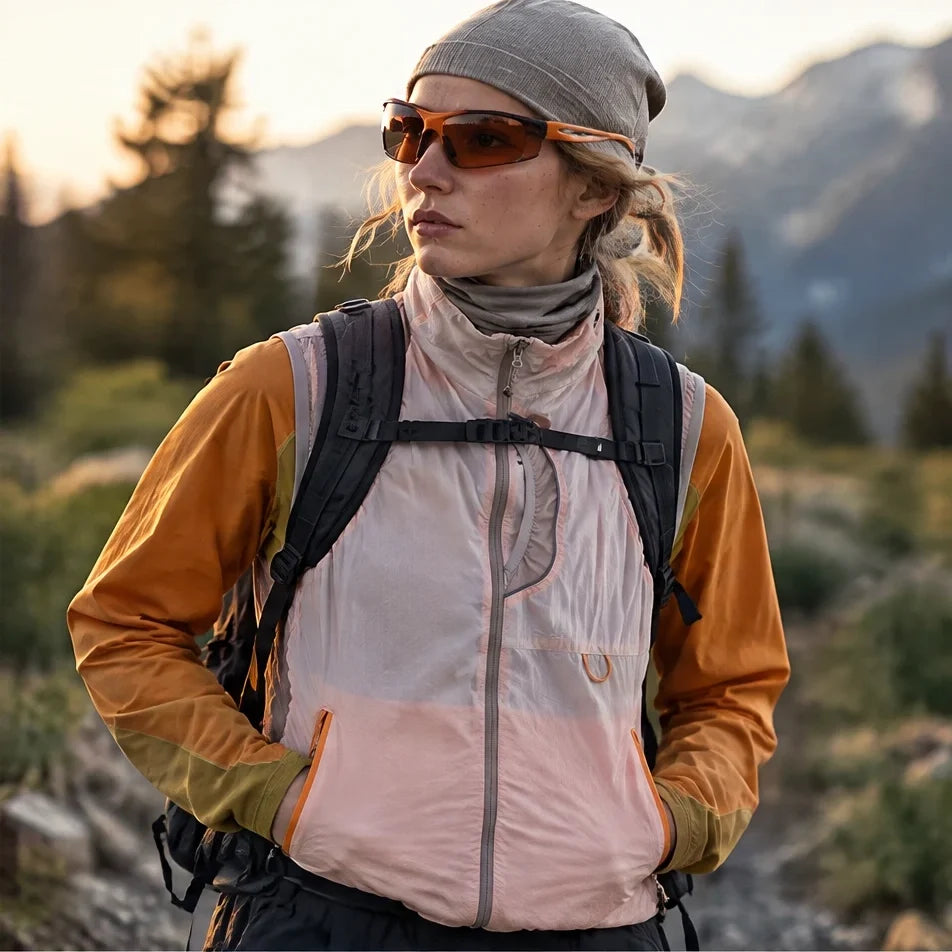 Sike - Unisex Lightweight Quick-Dry Hooded Running Vest - Beige