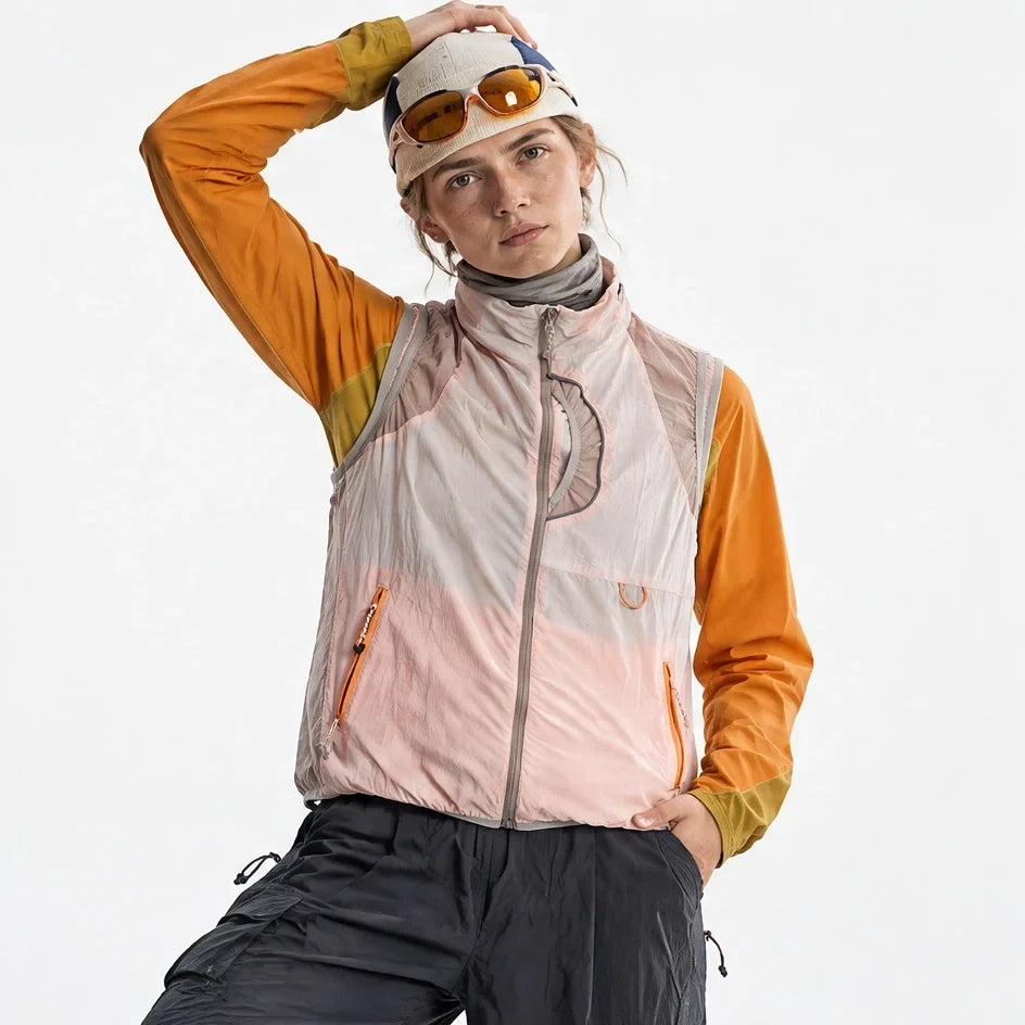 Sike - Unisex Lightweight Quick-Dry Hooded Running Vest - Beige