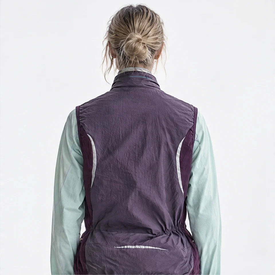 Sike - Unisex Lightweight Quick-Dry Hooded Running Vest - Purple Smoke