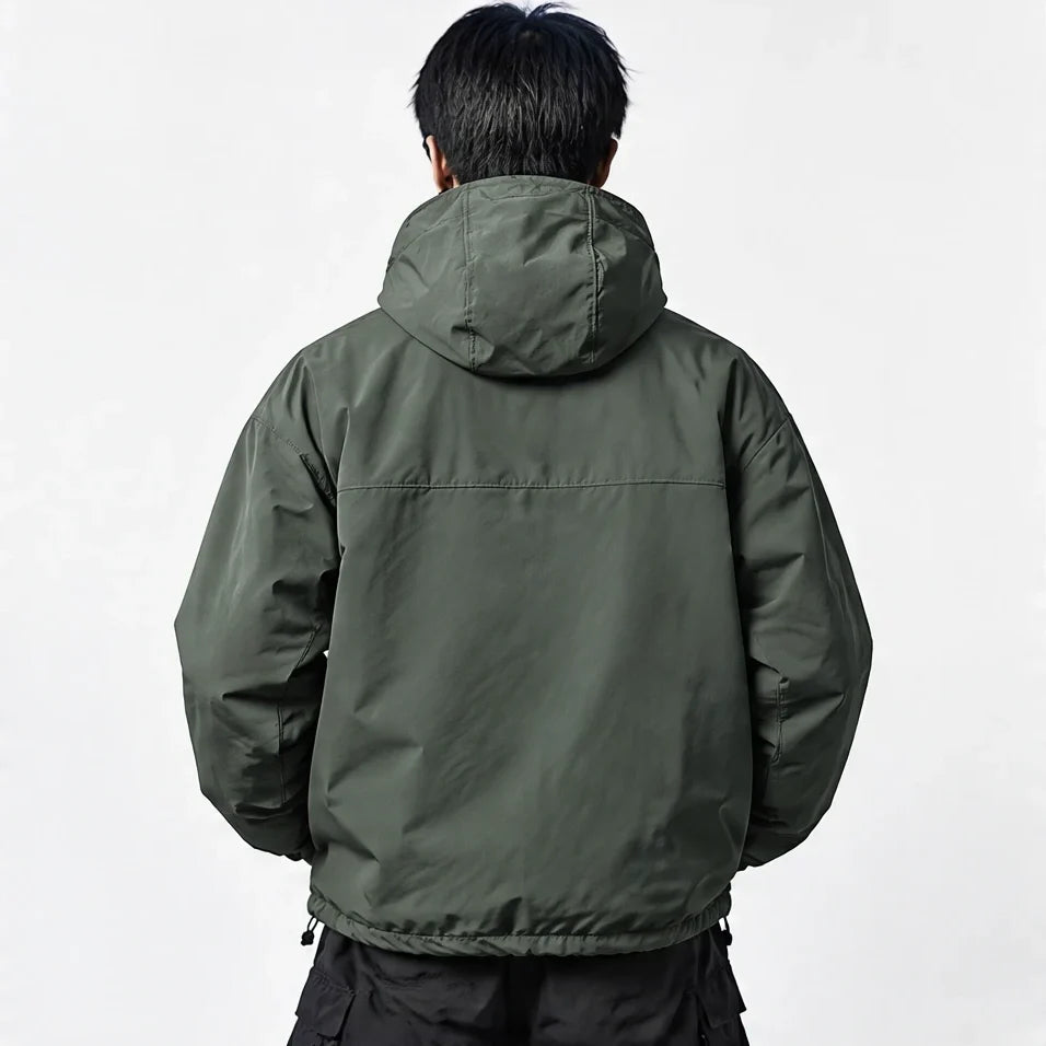 Graupel - Mens Insulated Windproof Hooded Puffer Jacket - Dark Green