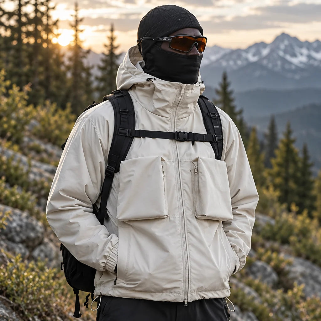 Graupel - Mens Insulated Windproof Hooded Puffer Jacket - Off-white