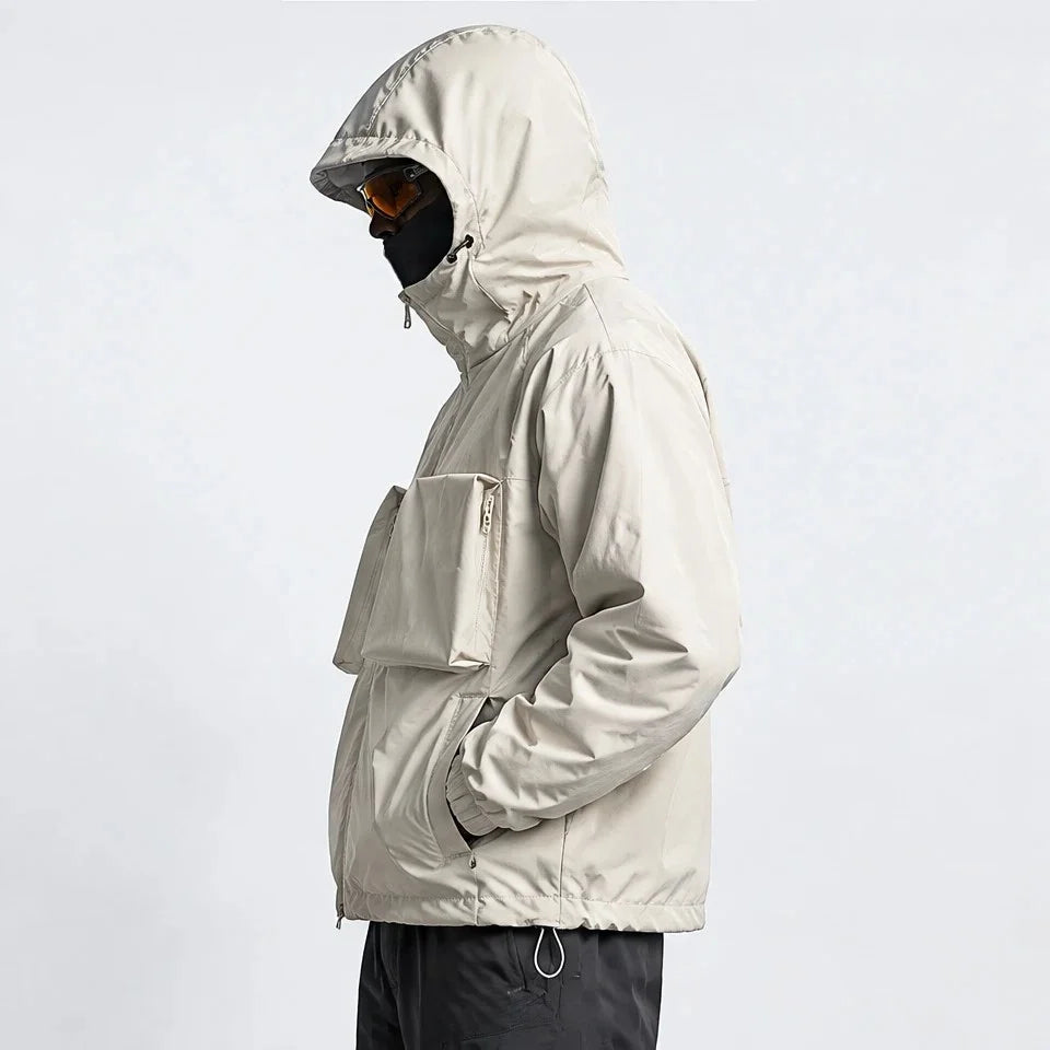Graupel - Mens Insulated Windproof Hooded Puffer Jacket - Off-white