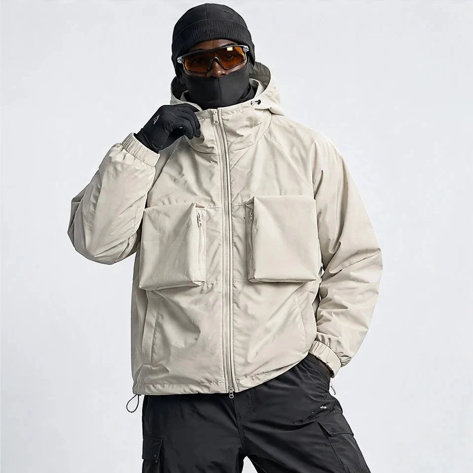 Graupel - Mens Insulated Windproof Hooded Puffer Jacket - Off-white