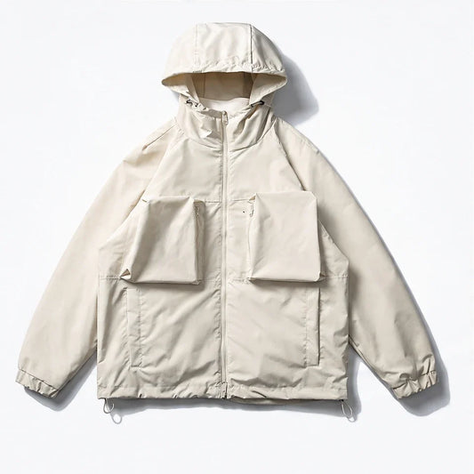 Graupel - Mens Insulated Windproof Hooded Puffer Jacket - Off-white