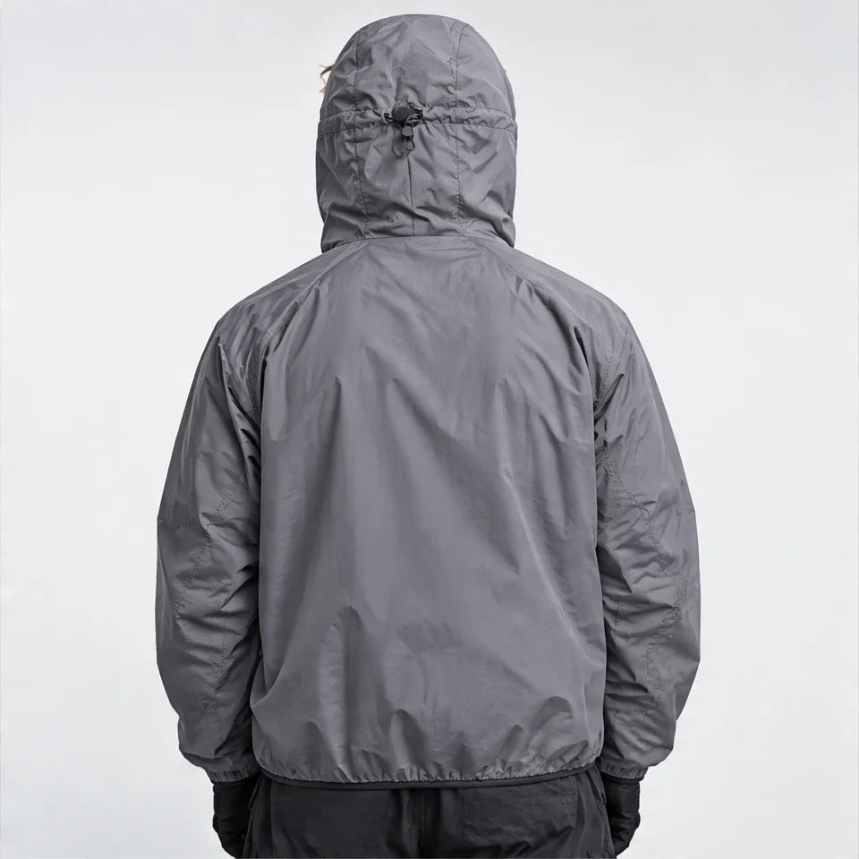 Frazil - Unisex Insulated Windproof Pullover Puffer Jacket - Dark Grey