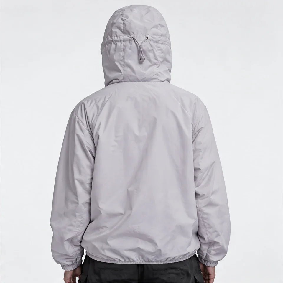 Frazil - Unisex Insulated Windproof Pullover Puffer Jacket - White